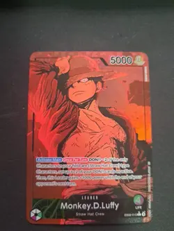 One Piece Card Game Monkey D. Luffy Leader EB02-010 Parallel Foil Red Japanese - Image 3