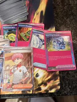 pokemon TCG prismatic evolutions bulk! 1075 cards 8 ex,4aspec,5 train,30pokballs - Image 3