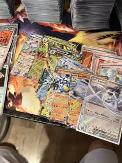 pokemon TCG prismatic evolutions bulk! 1075 cards 8 ex,4aspec,5 train,30pokballs - Image 5