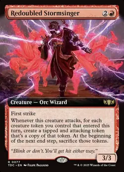 Near Mint x 1 Redoubled Stormsinger - Extended Art Commander: Tarkir: Dragonstor - Image 1