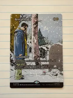 Rest In Peace (Borderless) M 0006 NM MTG Spider-Man Marvel Universe Magic - Image 1