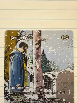 Rest In Peace (Borderless) M 0006 NM MTG Spider-Man Marvel Universe Magic - Image 3