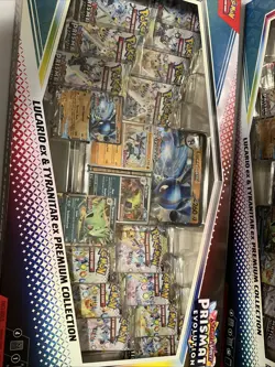 Pokemon TCG Prismatic Evolutions Lucario Ex + Tyranitar Ex Premium Collection2x - Image 4