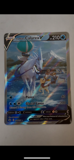 Ice Rider Calyrex V (Alternate Full Art) 164/198 Pokemon Sword & Shield Holo - Image 2