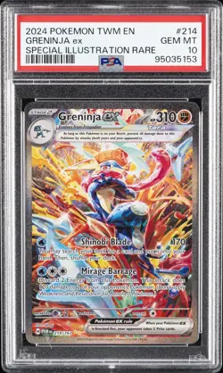 2024 POKEMON TWM EN-TWILIGHT MASQUERADE #214 GRENINJA EX PSA 10 - Image 1