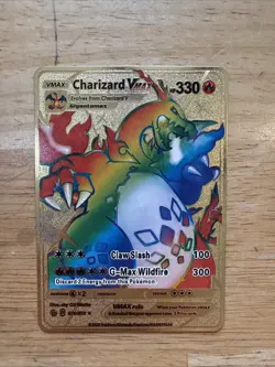 Pokemon TCG: Charizard VMAX Rainbow Champion's Path 074/073 Holo Secret Rare NM - Image 1