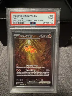 2023 POKEMON EN-PALDEA EVOLVED SPECIAL ILLUSTRATION RARE CHI-YU EX #259 PSA 9 - Image 1