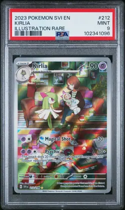 2023 POKEMON SVI EN-SCARLET & VIOLET ILLUSTRATION RARE #212 KIRLIA PSA 9 - Image 1