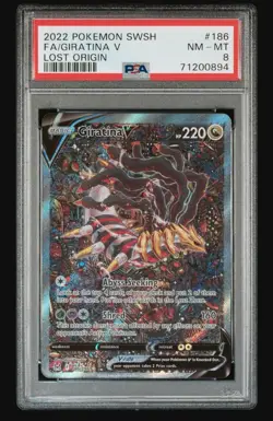 Pokemon 2022 Giratina V 186/196 Alt Art Lost Origin PSA 8 - Image 1