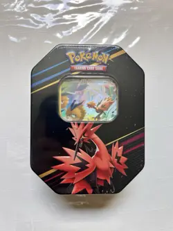 Pokemon TCG - Crown Zenith - Galarian Zapdos (HP 110) Tin - Factory Sealed - Image 1