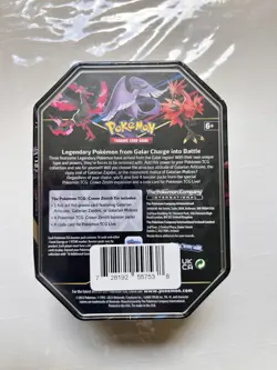 Pokemon TCG - Crown Zenith - Galarian Zapdos (HP 110) Tin - Factory Sealed - Image 2