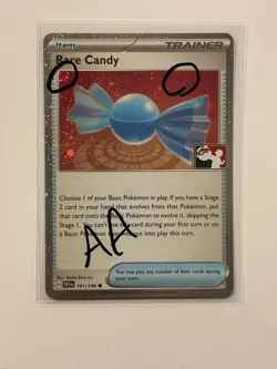 2X SWIRL Rare Candy 191/198 Holo Pokemon Prize Pack Scarlet & Violet variant AA - Image 1
