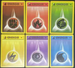 POKEMON SET BASE 1 EDIZIONE LOTTO COMPLETO ENERGIA DA 97 A 102 PL/LP ITA - Image 1