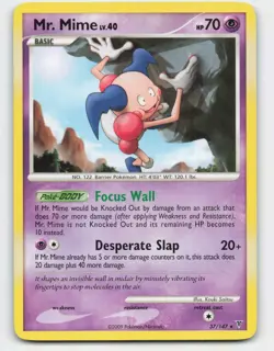 2009 Pokemon, Supreme Victors, #37/147 Mr. Mime, Rare - Image 1
