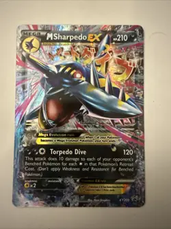 2017 Pokemon TCG M Sharpedo Ex XY200 XY ultra rare holo - Image 1