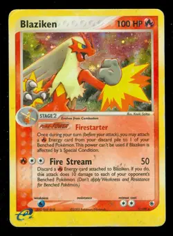 Pokemon BLAZIKEN 3/109 Ruby and Sapphire - RARE HOLO - HEAVY PLAY - Image 1