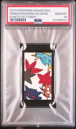 2013 Pokemon Hanafuda Kanto October GENGAR / DODRIO / SEADRA PSA 10 - Image 1