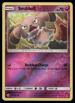 Snubbull Reverse Holo 90/149 SM Base Set Pokemon - Image 1