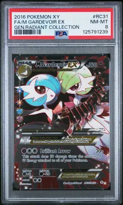 2016 POKEMON XY GENERATIONS RADIANT COLL #RC31 FULL ART/M GARDEVOIR EX PSA 8 - Image 1