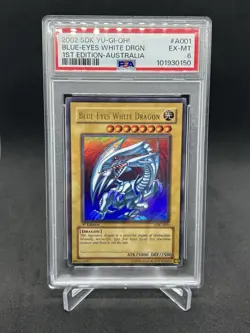 Yugioh Blue-Eyes White Dragon SDK-A001 Ultra Rare 1st Edition PSA 6 - Image 1