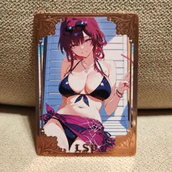 Kafka Honkai Star Rail Goddess Story Gold/Pink Metal Waifu Card Serial #64/100 - Image 1