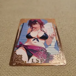 Kafka Honkai Star Rail Goddess Story Gold/Pink Metal Waifu Card Serial #64/100 - Image 3