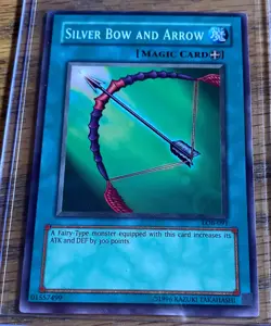 Yu-Gi-Oh Silver Bow And Arrow LOB-091 Unlimited Regular Common Card Lightly Play - Image 1