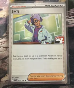 Pokemon TCG Jacq 175/198 Play! Prize Pack Series Cosmos Holo Stamped Promo Card - Image 3