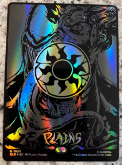 MTG Plains✨RAISED FOIL✨ 1950 Mana Symbiote Venom Land Spider-Man Secret Lair - Image 1