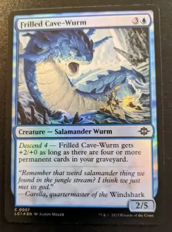 Frilled Cave-Wurm 0057 LCI Foil Common The Lost Caverns Of Ixalan MTG - Image 1