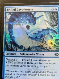 Frilled Cave-Wurm 0057 LCI Foil Common The Lost Caverns Of Ixalan MTG - Image 2