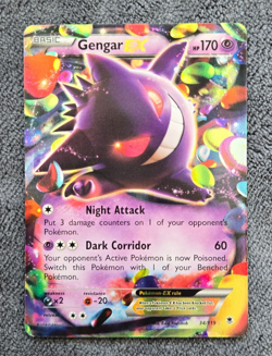 Gengar EX 34/119 (NM) - 2014 XY Phantom Forces - Ultra Rare Holo Pokemon TCG - Image 1