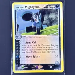Mightyena 30/95 Ex Team Magma Vs Aqua Reverse Holo Pokemon Card 2004 Aqua’s - Image 1