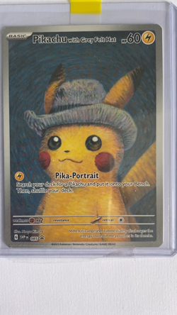 Pikachu with Grey Felt Hat SGS - Pokemon Card - Promo S&V- Van Gogh- SVP085- - Image 2