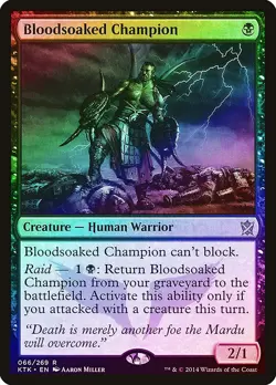Bloodsoaked Champion FOIL Khans of Tarkir HEAVILY PLD Black Rare CARD ABUGames - Image 1