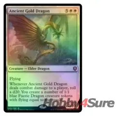 Foil Ancient Gold Dragon M/NM MTG Commander Legends: Battle For Baldur's Gate - Image 1