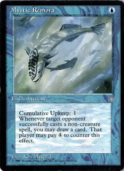 1 MTG 1X Mystic Remora X1 Ice Age Magic - NM English - Image 1