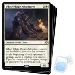 WHITE PLUME ADVENTURER X4 Commander Legends: Battle For Baldur's Gate Magic MTG - Image 1