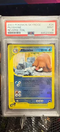 Pokemon Skyridge (2003) Piloswine Reverse Foil PSA 9 - Image 1