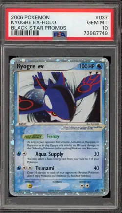 Pokemon Kyogre ex Black Star Holo Promo #037 PSA 10 Gem Mint - Image 1