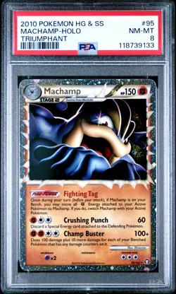 2010 POKEMON TRIUMPHANT MACHAMP PRIME #95 ULTRA RARE PSA 8 NM #118739133 - Image 1