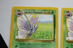 2x Pokemon TCG Sabrina's Venomoth Gym Heroes 34/132 Unlimited Rare Card - Image 3