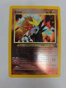 Pokemon Card - Entei #34 Black Star WOTC Movie Promo Reverse Holo - Image 1