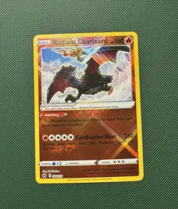 Pokemon TCG Radiant Charizard Crown Zenith Holo Card 020/159 NM Condition - Image 1