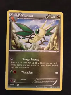 Vibrava 75/111 - Furious Fists - Uncommon - Pokemon Card TCG - LP - Image 1