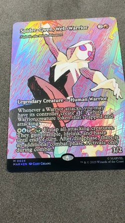 MTG SPIDER-GWEN, Web-Warrior FOIL Spider Man Magic The Gathering M0024 M 0024 - Image 2