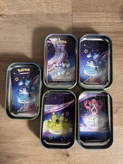 5 EMPTY Paldean Fates Mini Tin Bundle : Different Designs : Pokemon TCG - Image 3