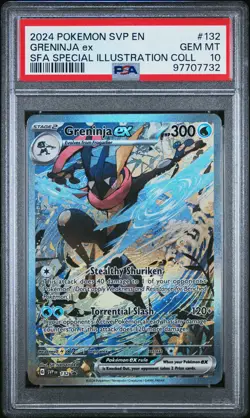 2024 POKEMON SVP EN-SV BLACK STAR PROMO #132 GRENINJA EX PSA 10 - Image 1