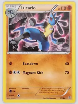 Lucario 47/124 Pokemon - XY Fates Collide MP - Image 1