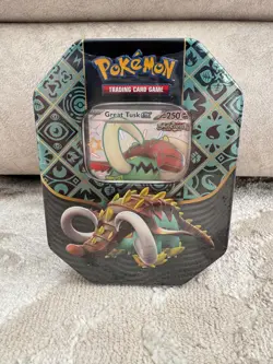 POKEMON Scarlet & Violet - Paldean Fates - Great Tusk EX Tin - NEW SEALED - Image 5
